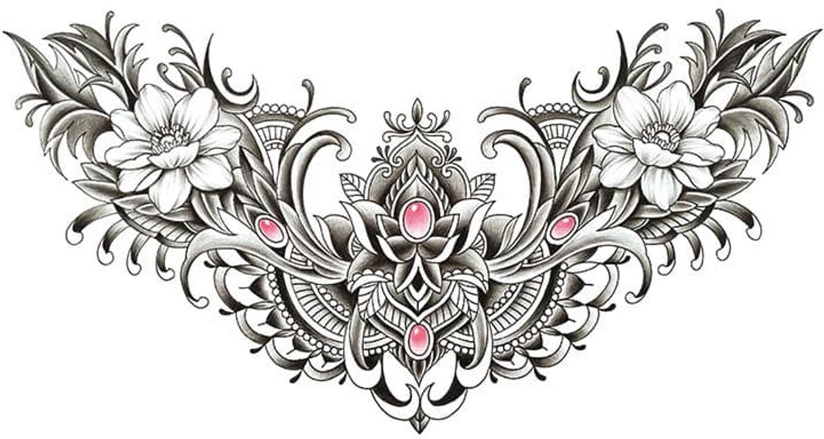 Tijdelijke tattoo royal lotus bloom 3 dagen