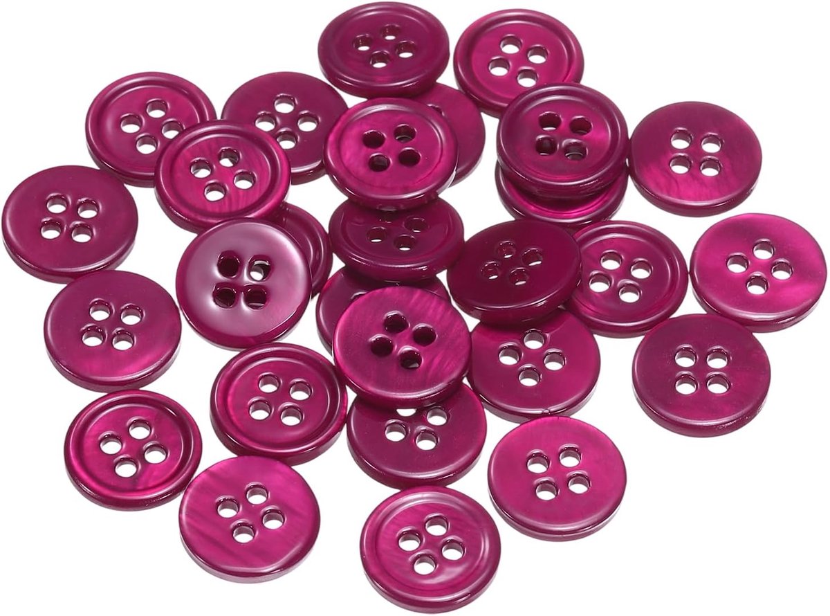 Knopen, 11,5 mm 4 gaten parelmoer blazer knopen naaihandwerk schelpschijven voor overhemden naaien doe-het-zelf handwerk decoratie, druivenpaars