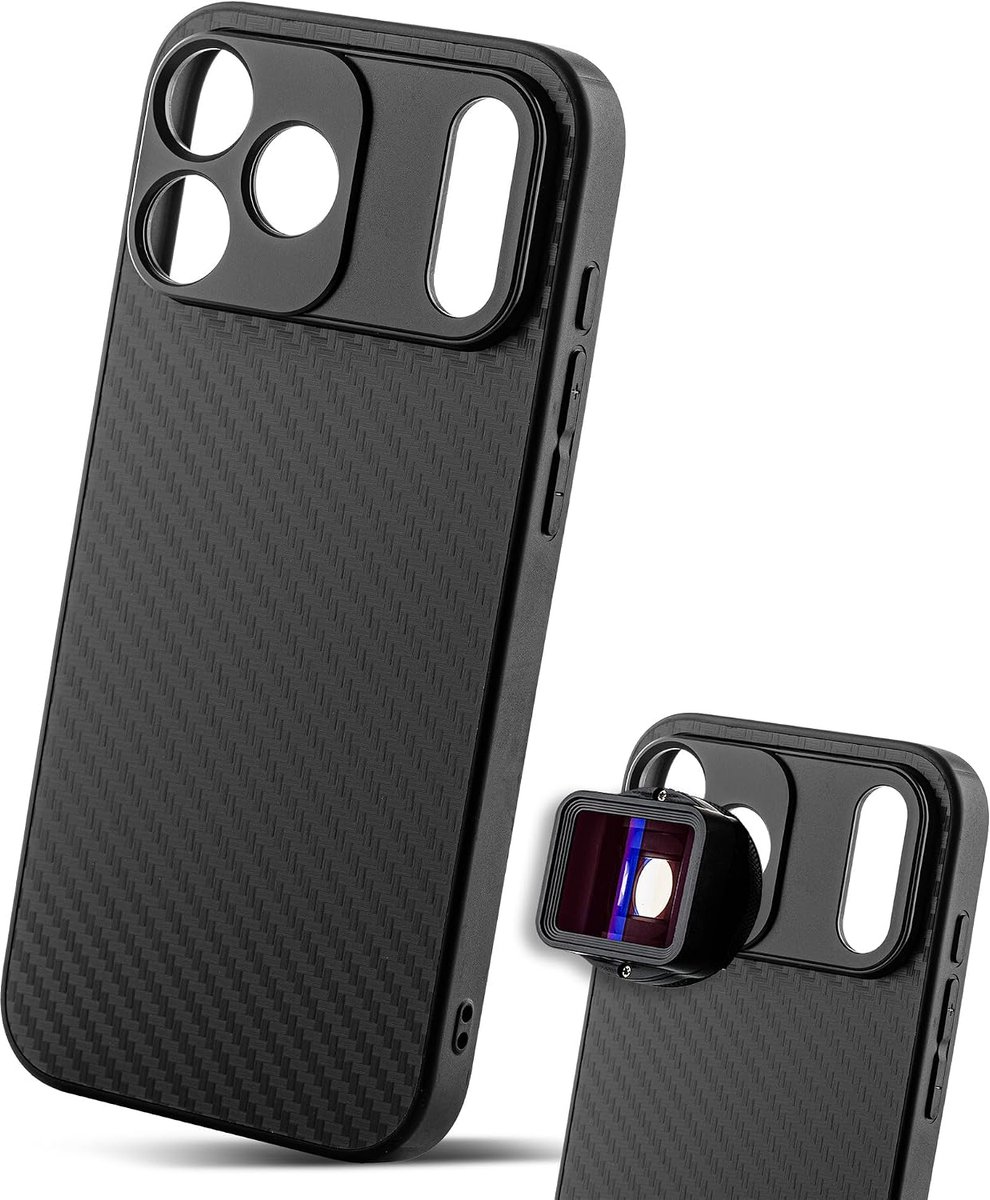 Lenshoes 17 mm - Carbon - Beschermhoes voor iPhone 17 Pro Max - Creatieve foto's en video's - SnelShoppen