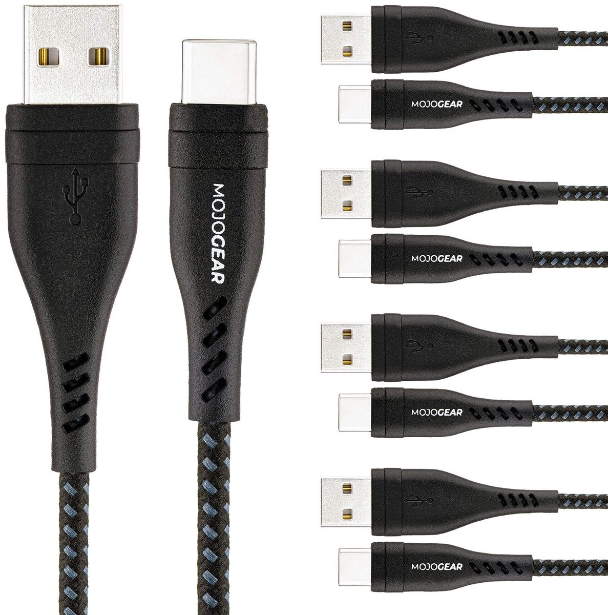 USB-C naar USB Kabel Extra Sterk - 5x Verpakking - Supersnel Opladen - Ideaal voor Mobiele Apparaten - SnelShoppen
