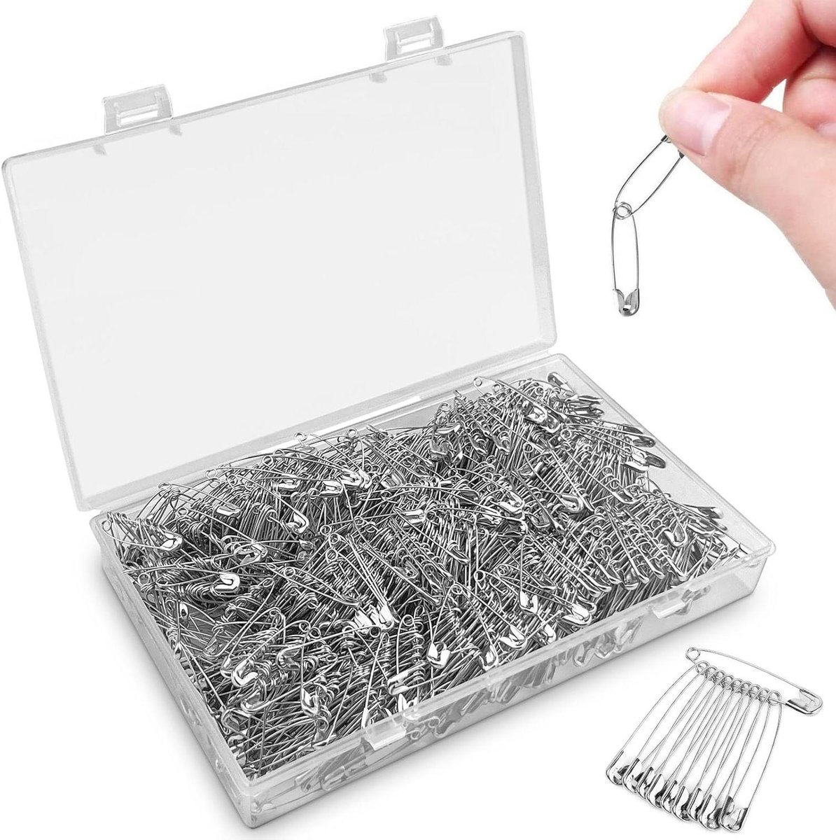 Veiligheidsspelden Set - Knutselspelden Naalden - Huishoudelijk Handwerk - Vergulde Staal - 1000 Stuks 30mm - Zilver