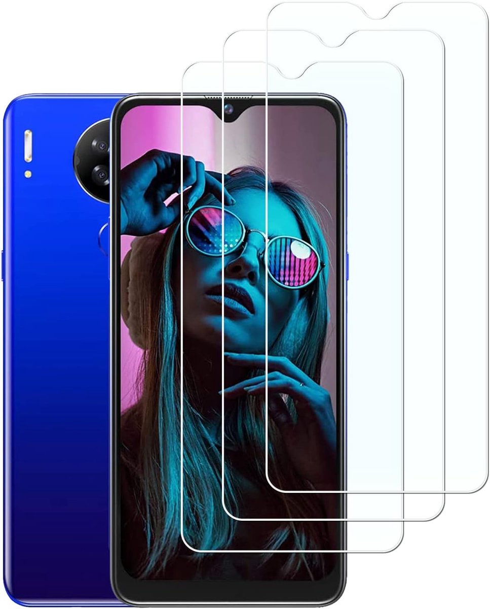 A80s Pantserglas, 3 stuks, compatibel met Blackview A80s, hardheid 9H, anti-vingerafdruk, anti-krassen, anti-luchtbellen, HD-helder beeldscherm, beschermfolie