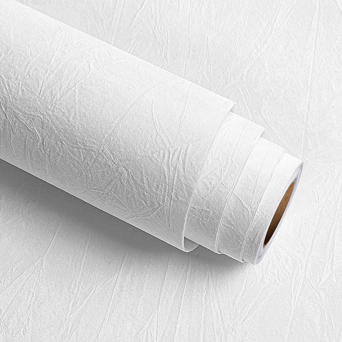Behang, fluweel, zelfklevend, plakfolie, meubelfolie, wit, 30 cm x 200 cm, zelfklevende folie, plakfolie, meubels, vintage, fluwelen behang, wandbehang, luxe behang voor slaapkamer, behang