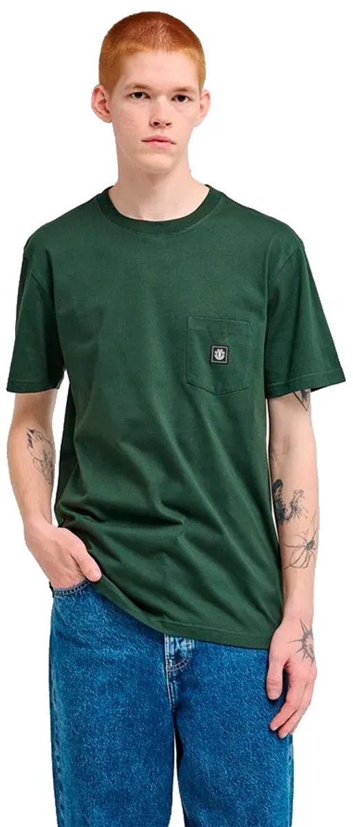 Element Icon Label Pocket T-shirt Met Korte Mouwen Groen S Man