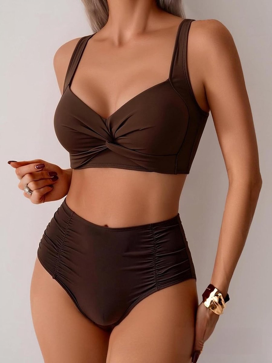 Badpak voor dames, bikini set, buikweg, kanten up, badpak, tweedelige badmode, zwempak voor dames