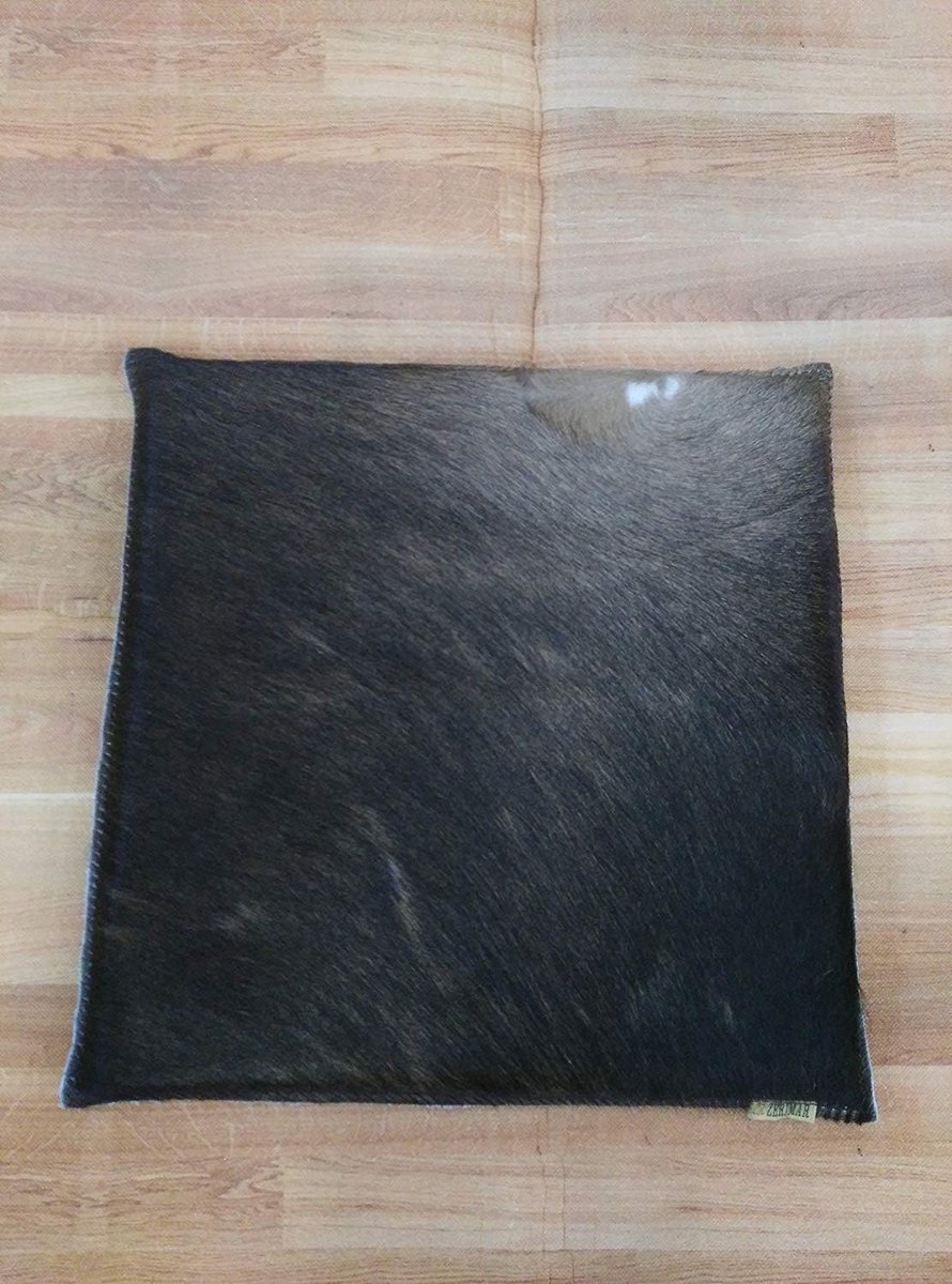 Premium Koeienhuid Kussen | Maatregelen: 35x35 cm | Leren kussen | Kussens met vulling inbegrepen | Decoratieve kussens