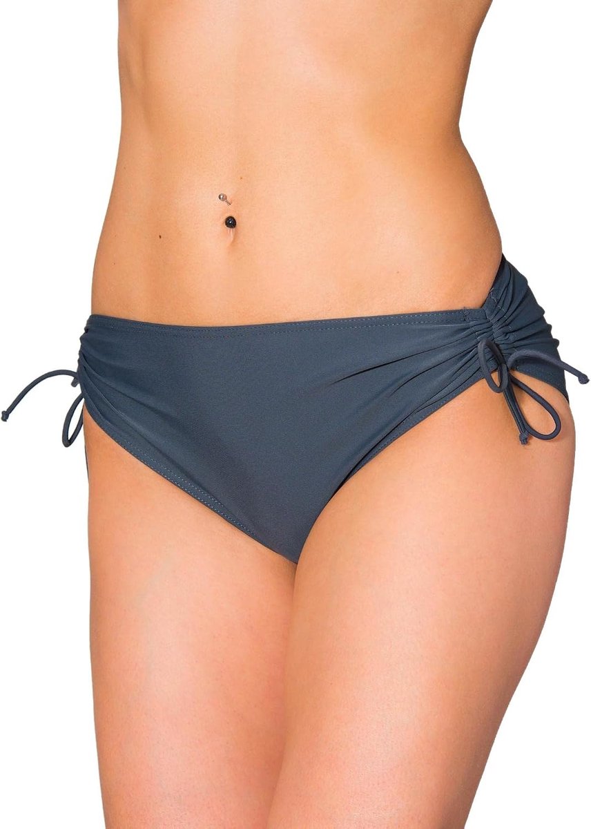 Dames Bikinibroekje met Plooitjes en Touwtjes