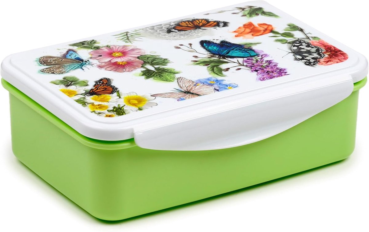 Lunchbox met clipsluiting - vlinders - Butterfly Meadows