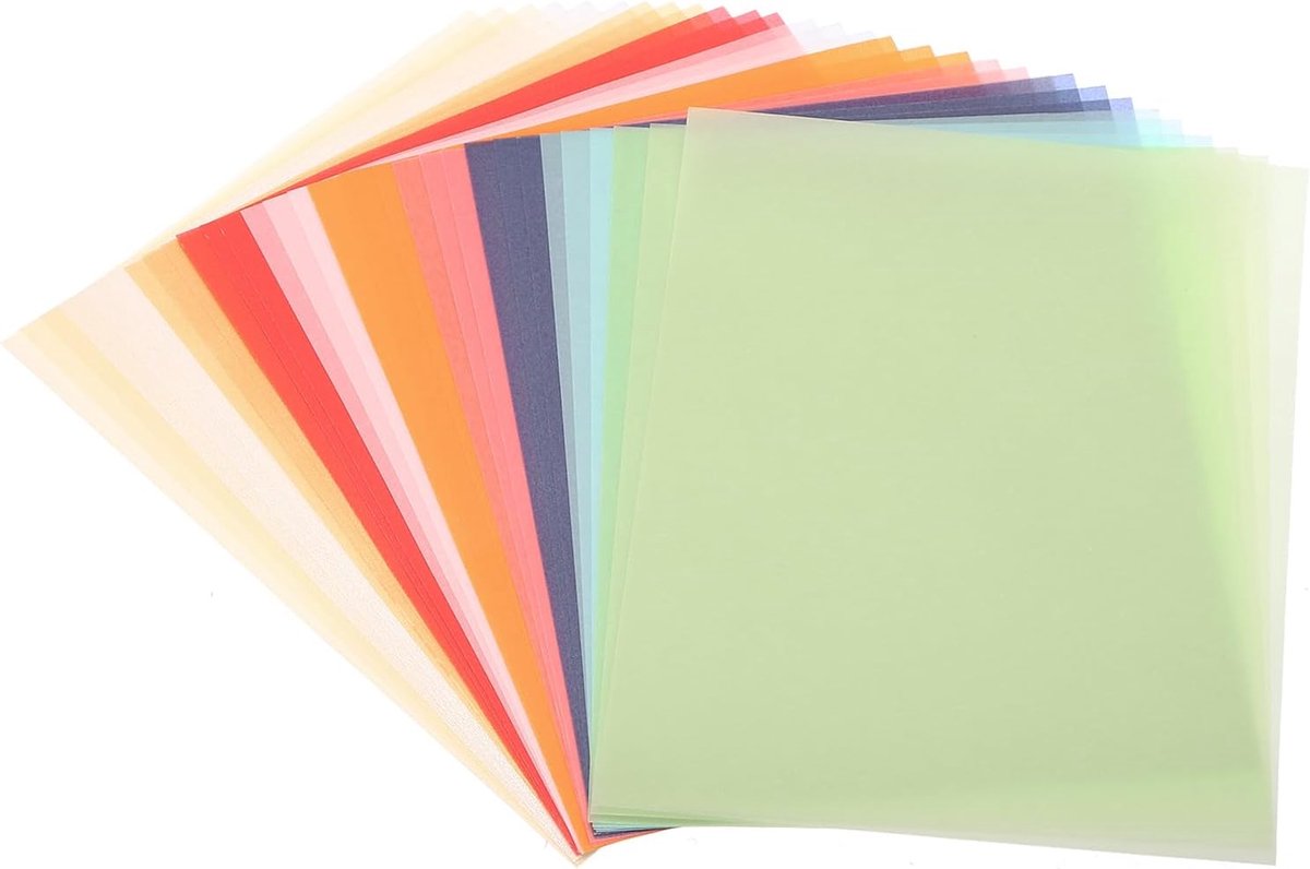 Perkamentpapier 10,8x14 cm, perkamentpapier bedrukbaar doorschijnend papier 100GSM gekleurd voor uitnodigingen laser inkjet afdrukken kaarten maken knutselen bruiloft traceren