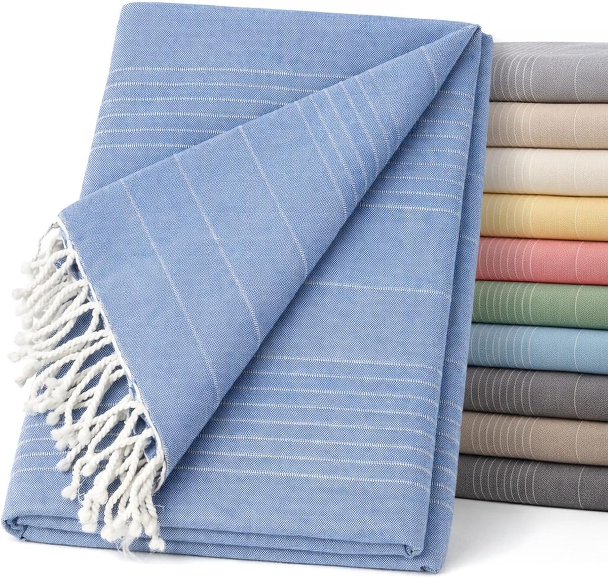 Multifunctionele sprei, afmeting 230 x 260 cm, voor bank of bed, multifunctionele blauwe sprei, decoratief, voor bank, bed, bankovertrek, licht en elegant