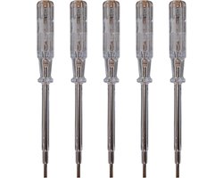 + H Werkzeug Standaard tester 45700 5X 45700 spanningstester/fasetester tot 250V GS getest volgens VDE 0680 Made in Germany, transparant, 190 mm, 45700 VDE