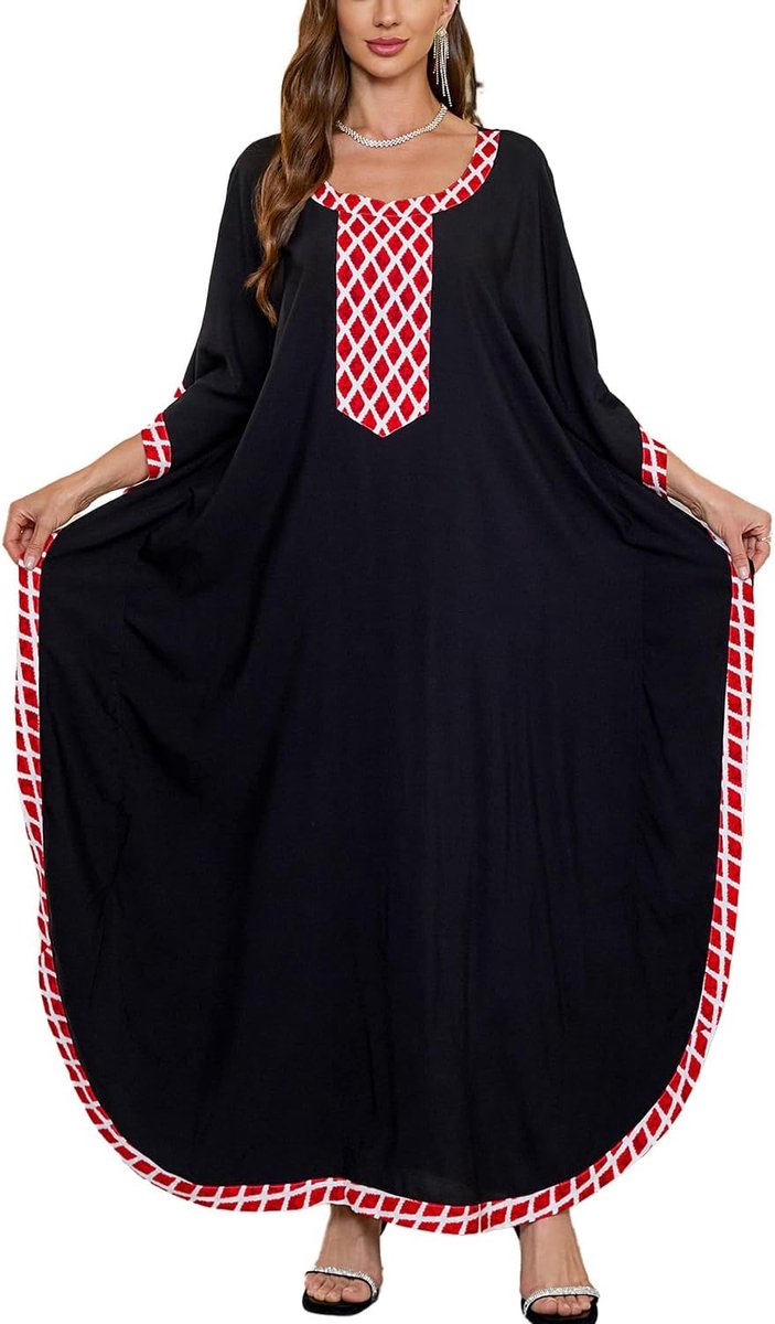 V-hals, kaftan, boho-gewaden, strandjurk, maxi-kledingstuk voor dames