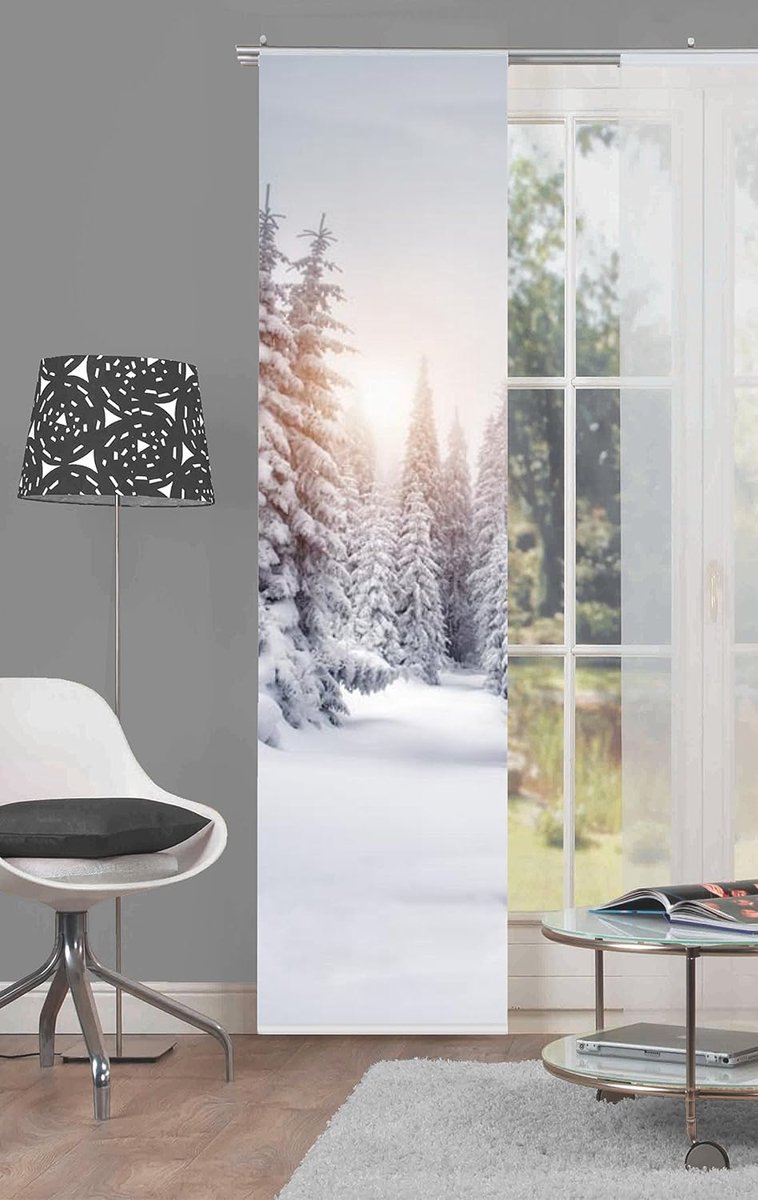 Fashion Winterzon schuifgordijn, wit, 245 x 60 cm