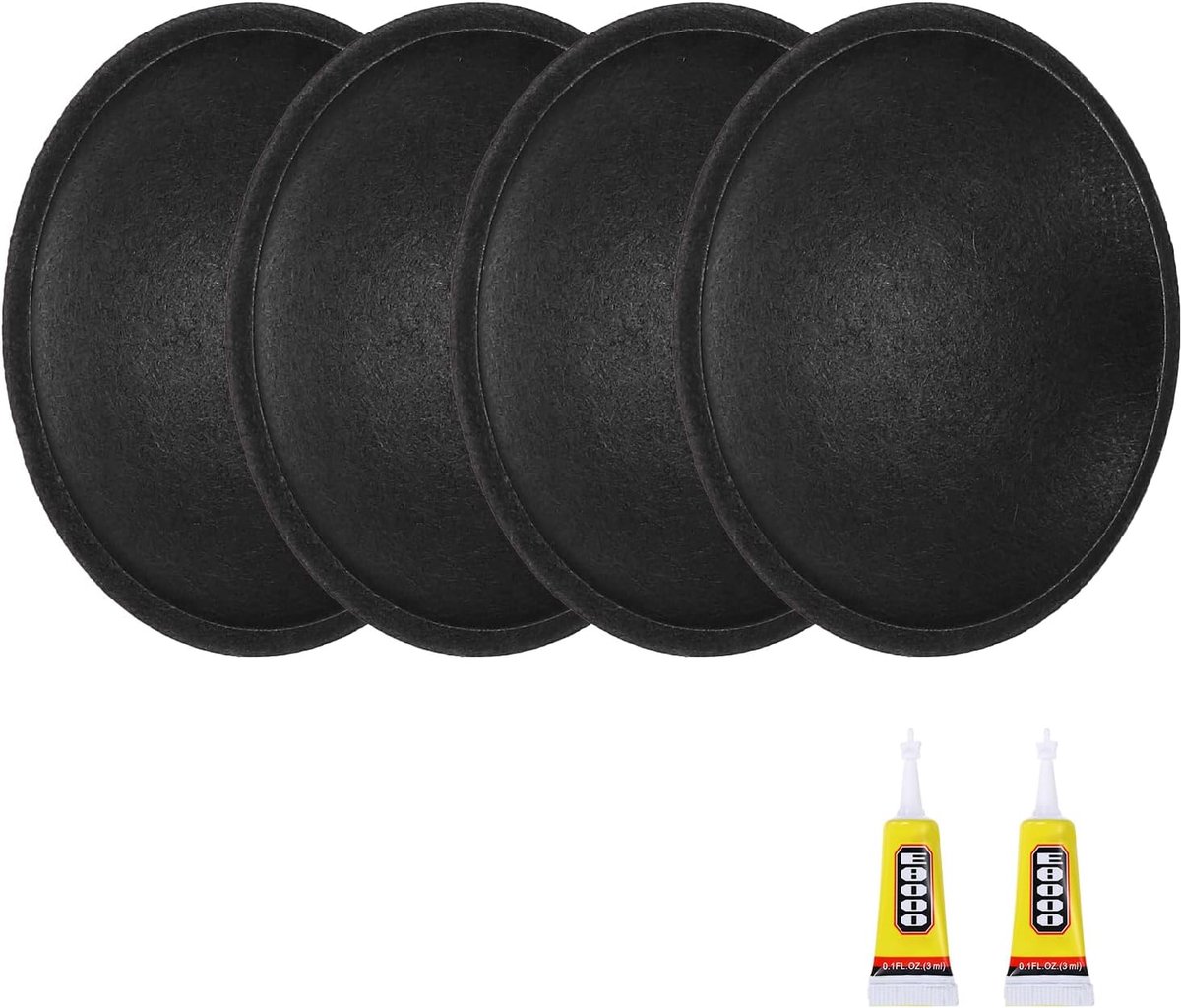 4 stuks luidspreker-stofkappen 45 mm buitendiameter, koepel van papier, subwoofer-spoelafdekkingskappen met reparatielijm voor luidsprekerdecoratie en reparatie