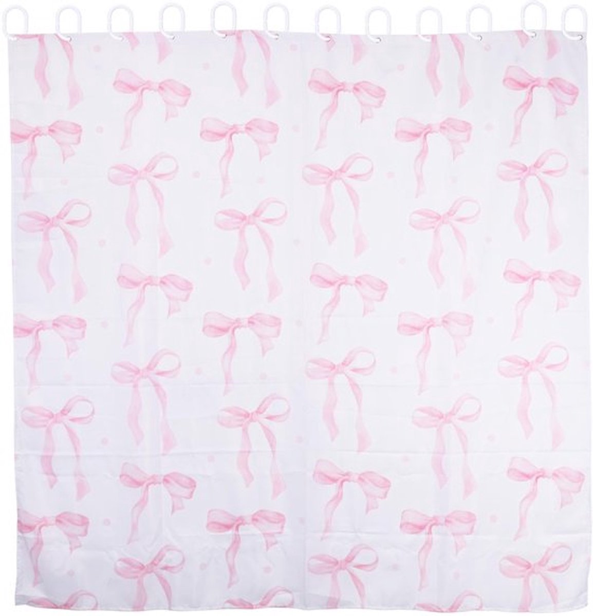 Roze strik douchegordijn, 180x180cm schattig douchegordijn met haken polyester strik badgordijn coquette badkamergordijn roze strik badkamerdecoratie voor vrouwen