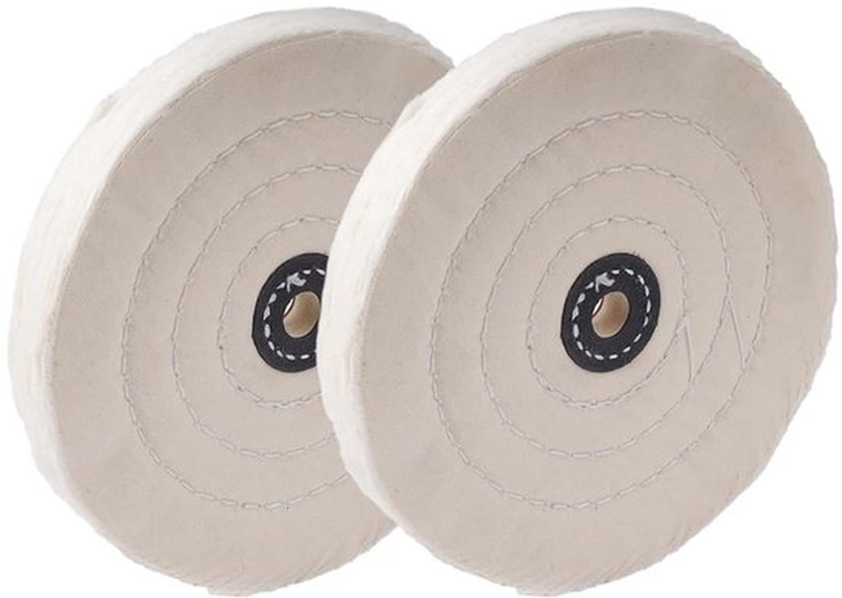 6 Inch Katoenen Polijstschijf 50 Lagen - Voor Auto, Metaal en Hout