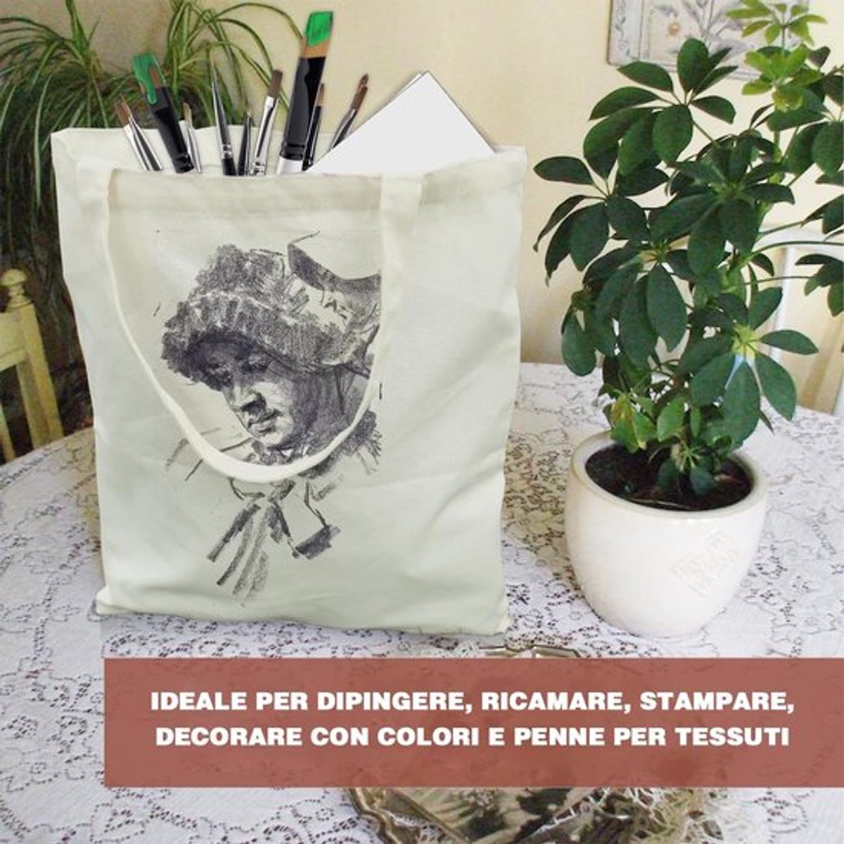Hoogwaardige stoffen tassen, 2 stuks jute tassen, stoffen tas 35x40cm, katoenen tas onbedrukt, stoffen tassen om te schilderen, stoffen tas boodschappentas, tas voor wasgoed, sport, winkelen, boodschappen