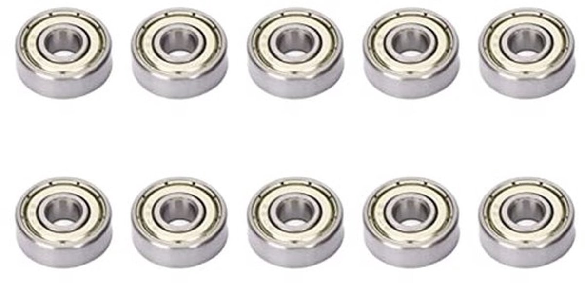 10 Stuks 606Z Diepgroefkogellagers, Afgeschermde Miniatuurlagers 6 Mm X 17 Mm X 6 Mm voor Skateboards, RC-auto's en Doe-het-zelfprojecten