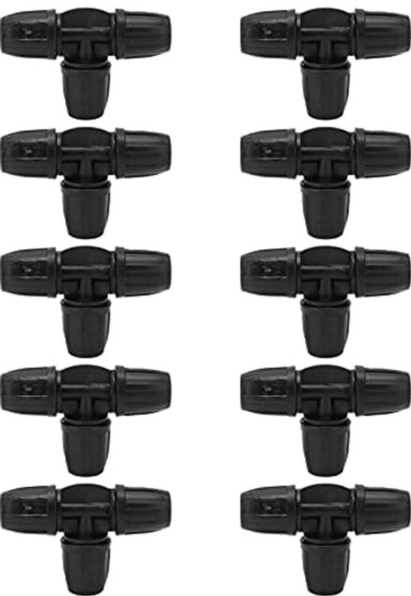 Prikkeldraad Tee, 10 stukken 8/11 Prikkeldraad Tee met Slot Pijp Connector Slangfittingen voor Tuin Druppelirrigatie