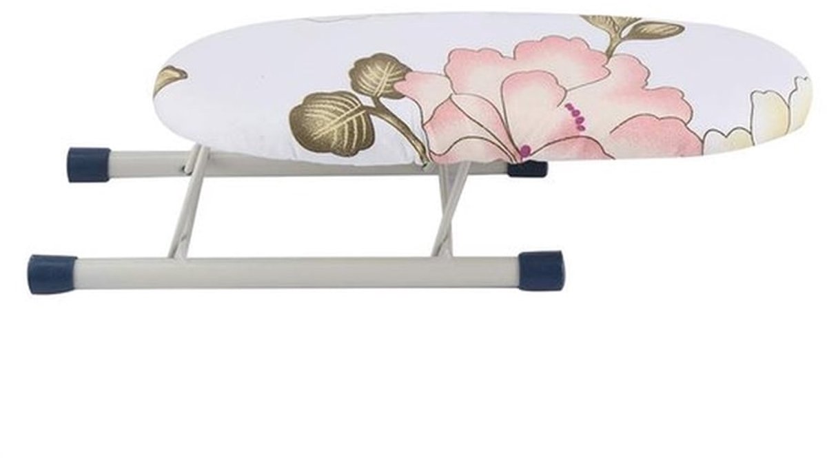 Vouwbare ruimtebesparende mini strijkplank voor thuis en op reis, voor manchet en kraag, handtafel (Peony)