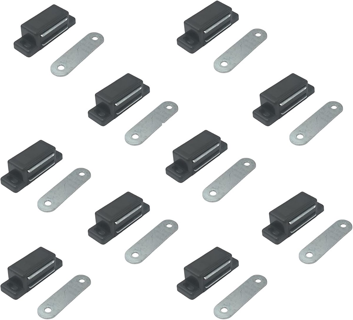Magnetische kastslot 10 stuks - zwart - eenvoudig te installeren - veilig voor kinderen - ShopVlot