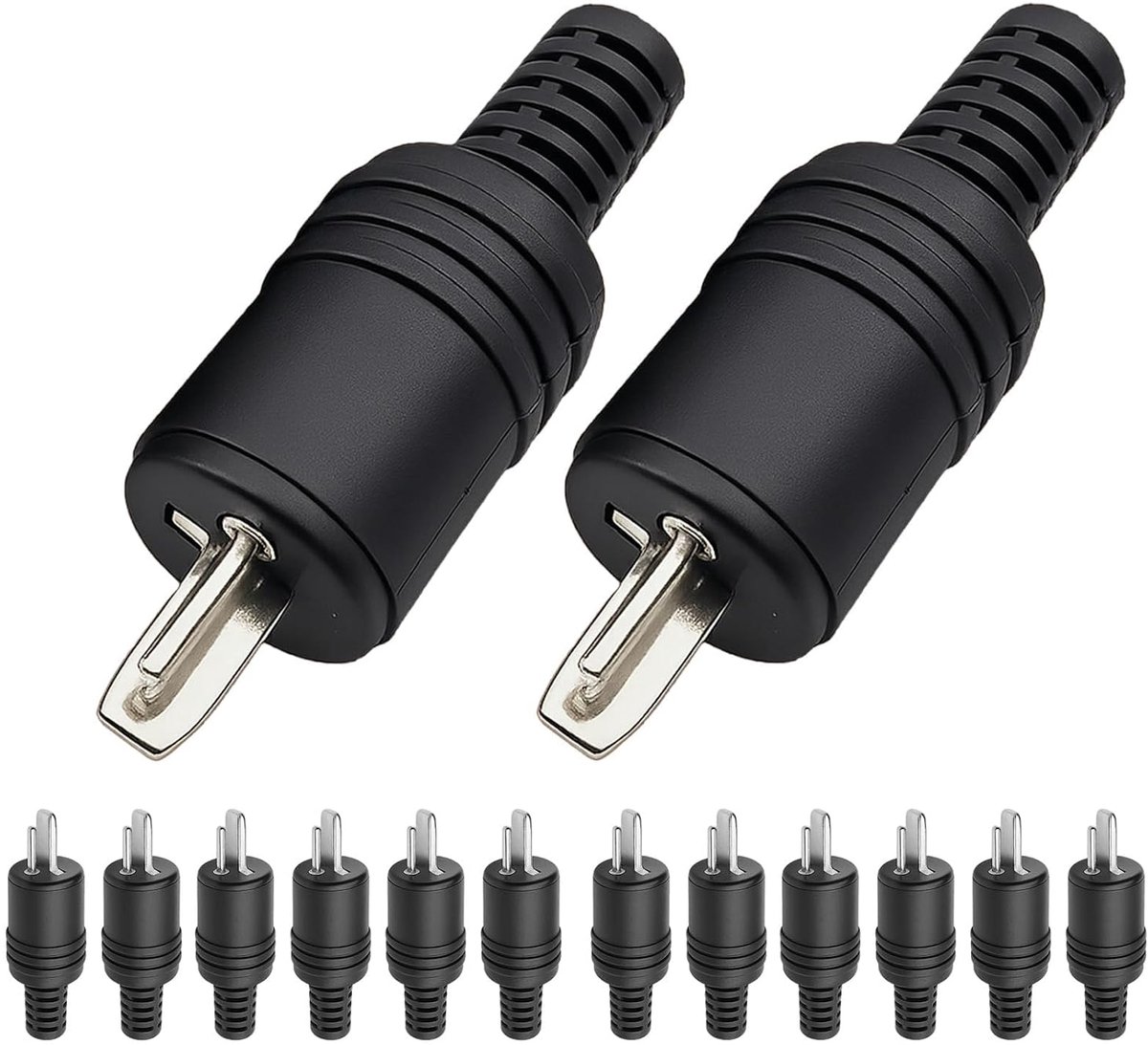 2-polige DIN-luidsprekerstekker 12 stuks - hifi-luidsprekerkabel stekker - geen solderen - stabiele audio-overdracht - ShopVlot