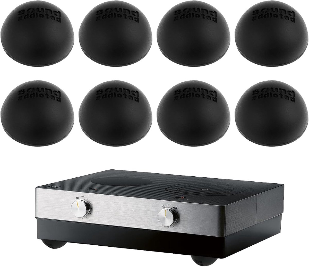 Rubberen voeten 30mm - zelfklevend - zwart - geluidsisolatie voor elektronica - ShopVlot