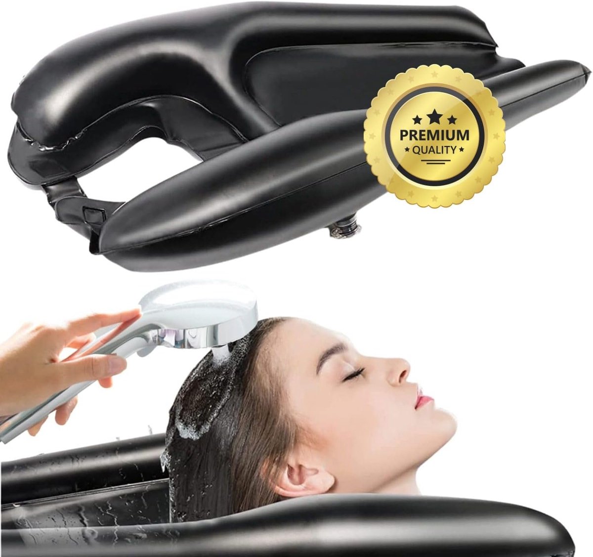 Inflatable haarwasbak - draagbaar - voor volwassenen en kinderen - comfortabel thuisgebruik - ShopVlot