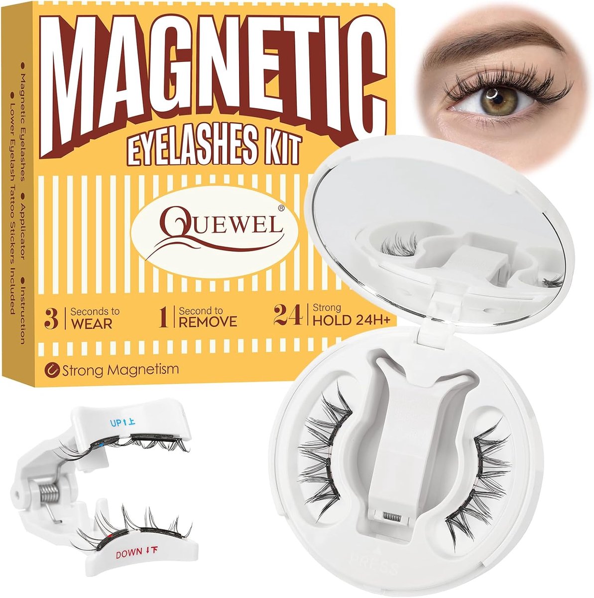 Magnetische wimpers met applicator - zachte magnetische set - herbruikbaar - ideaal voor beginners - ShopVlot