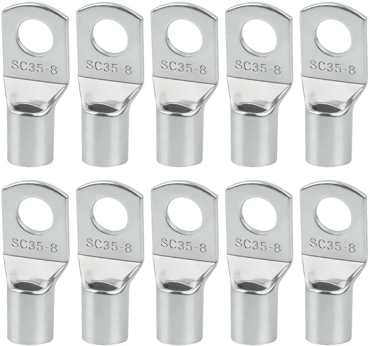 Kabellugs 35mm² M8 - Niet-geïsoleerd - Tinned Copper - Voor accu's en zonnepanelen - ShopVlot