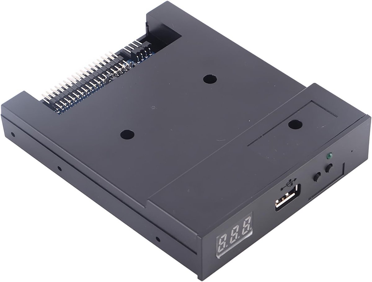 USB floppy drive emulator 3.5 inch - zwart - eenvoudige installatie - ideaal voor muziekkeyboard - ShopVlot