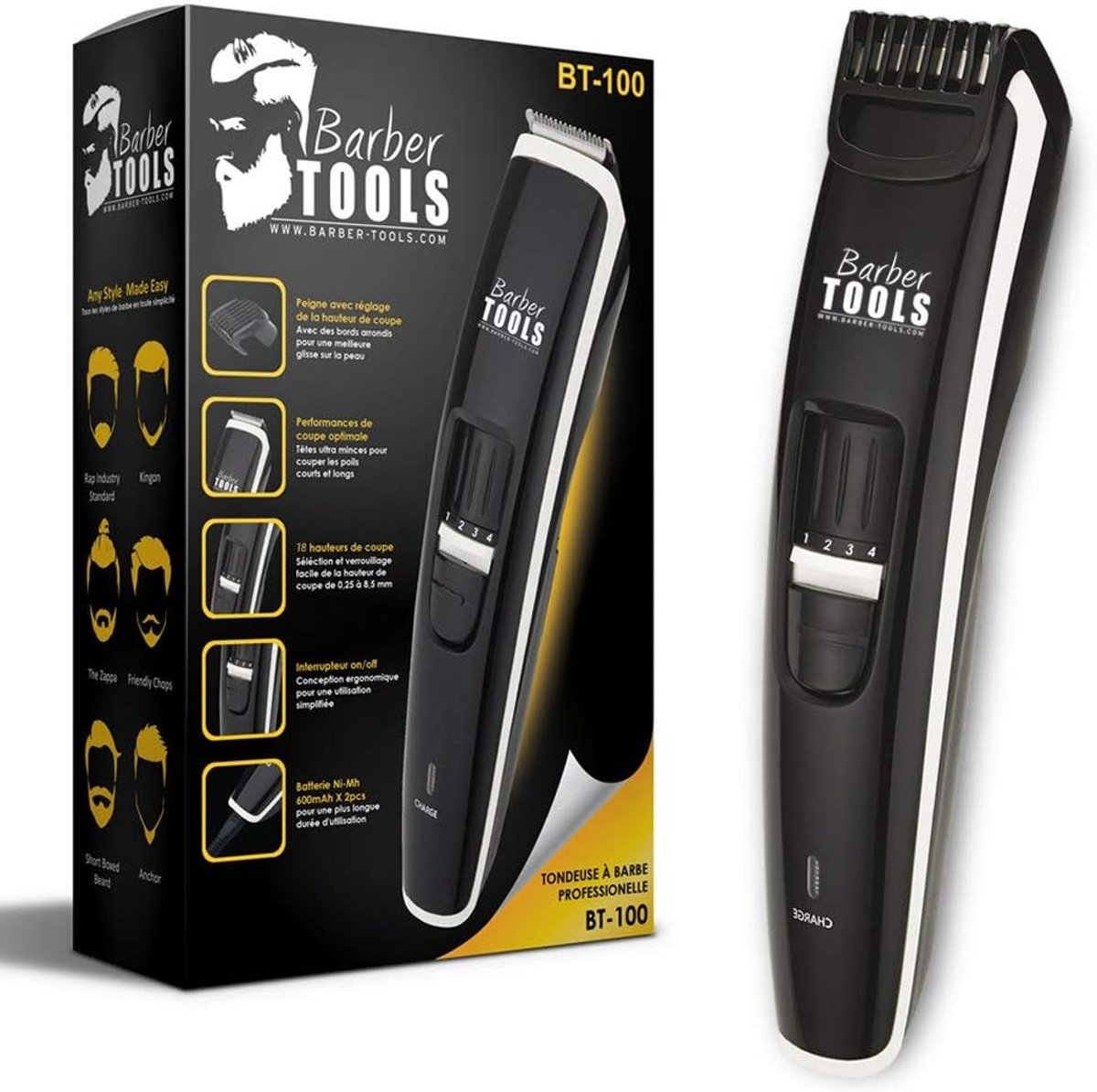 Baardtrimmer Pro - Professionele baardverzorging - Ultra-dunne snijkoppen - 60 minuten accuduur - ShopVlot