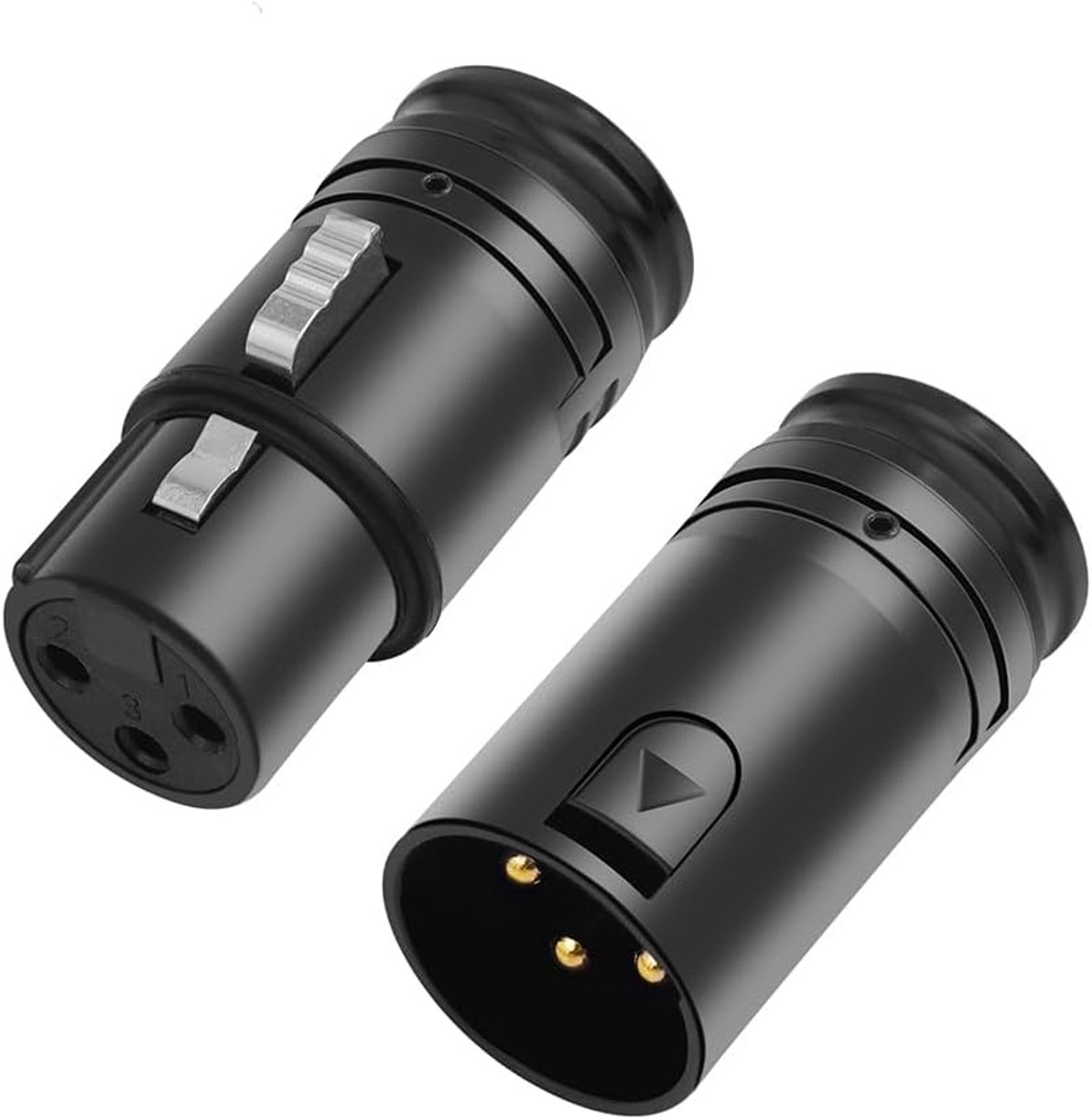 XLR-microfoonsoldeeradapter 90° - 3-polige XLR-soldeeraansluiting - instelbaar ontwerp - geschikt voor smalle apparaten - ShopVlot
