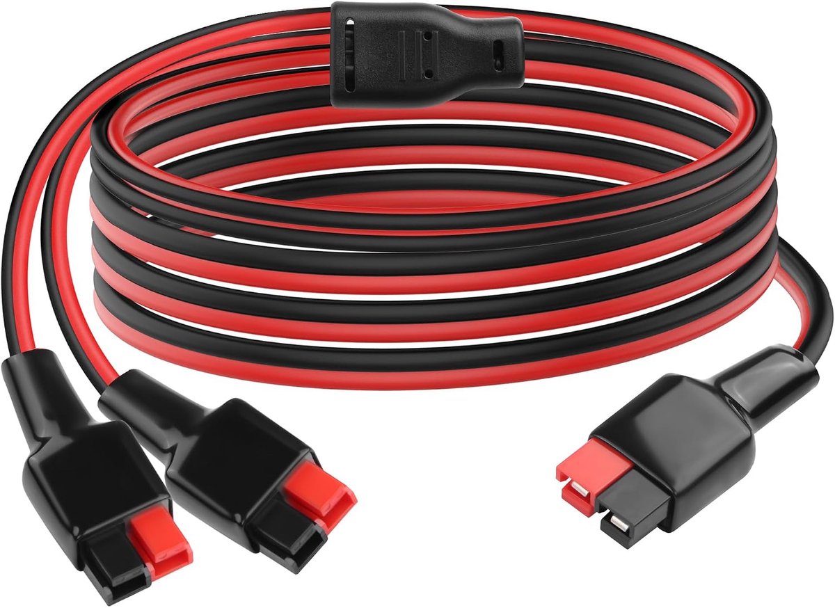 Y-splitterkabel zonne-energie 6FT - 14AWG koperdraad - Anderson connectoren - snel opladen voor campers - ShopVlot