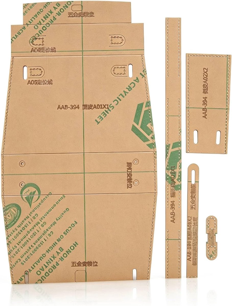 Schoudertas modellen set - 5-delige acryl - handgemaakt - voor doe-het-zelf tasontwerpen - ShopVlot