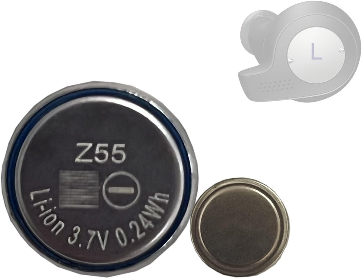 Vervangende batterij voor Ja-bra Elite 65t - Z55 1254 - 100% nieuw - Betrouwbare energie voor draadloze hoofdtelefoon - ShopVlot