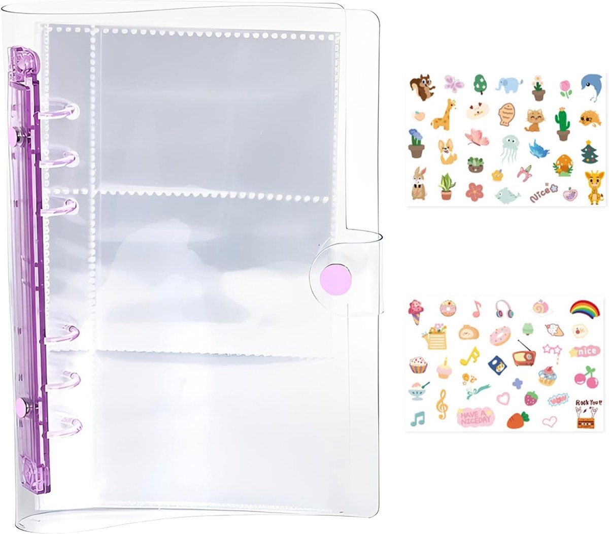 Photo Album Scrapbook 120 Pockets - Transparant - Voor 6x7cm Film - Perfect voor Instant Camera's - ShopVlot