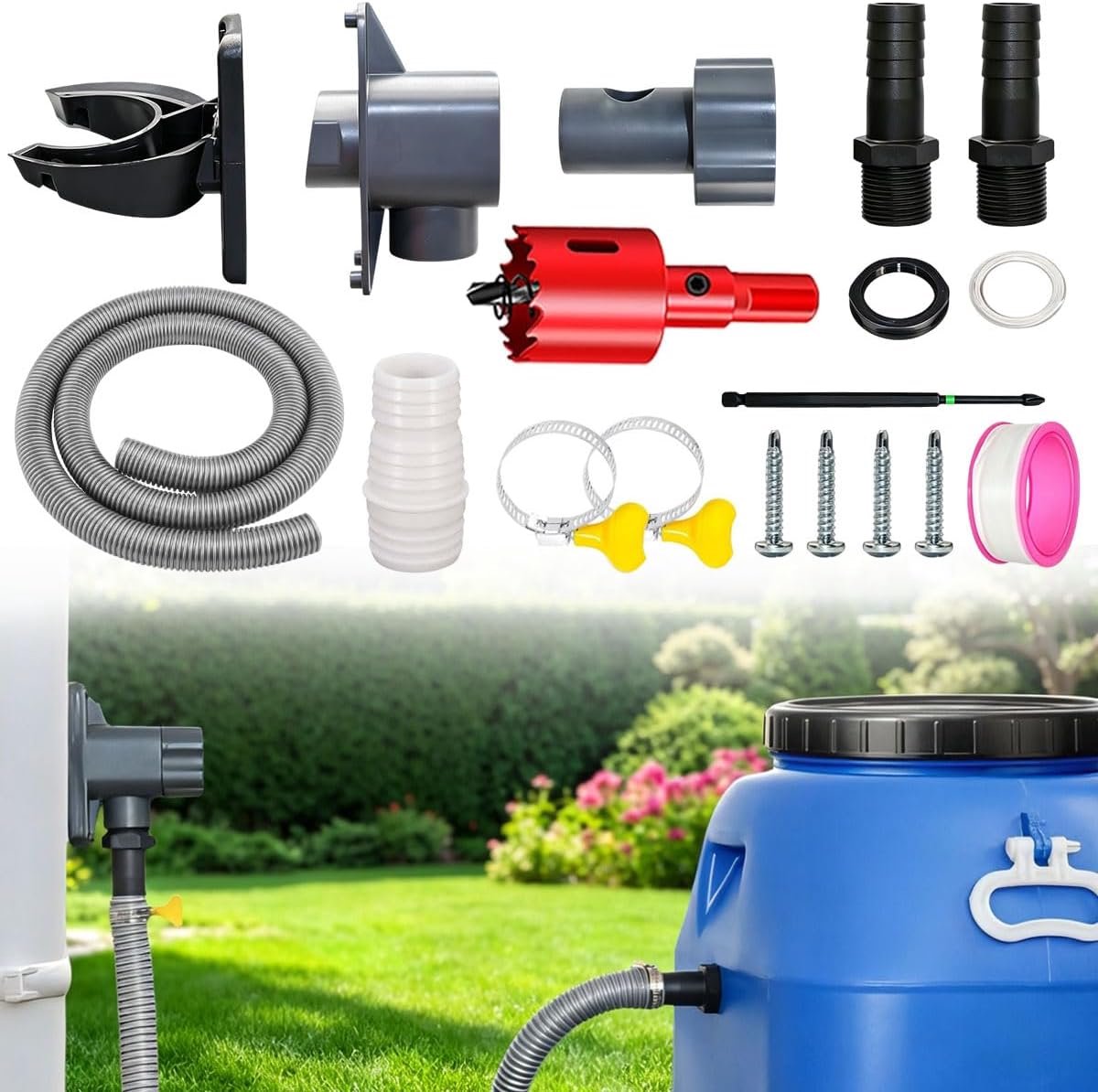 Regenwaterverzamelaar 70-110 mm - PVC - voor efficiënte wateropvang - ShopVlot
