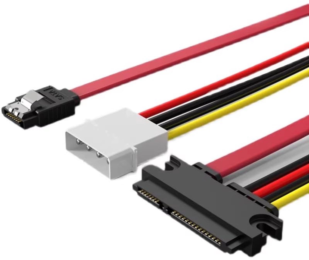 SATA harddrive data power combi kabel - 30cm - 22-pin adapter - gemakkelijke installatie - ShopVlot