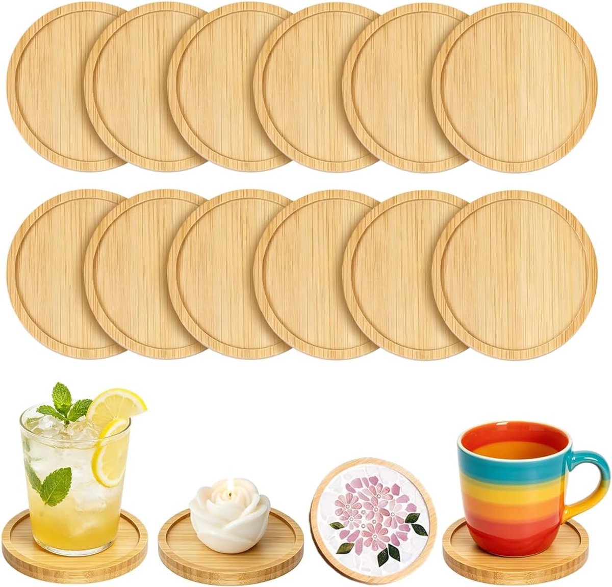 Kerzenteller 30 cm - hout - rustiek design - sfeervolle decoratie - ShopVlot