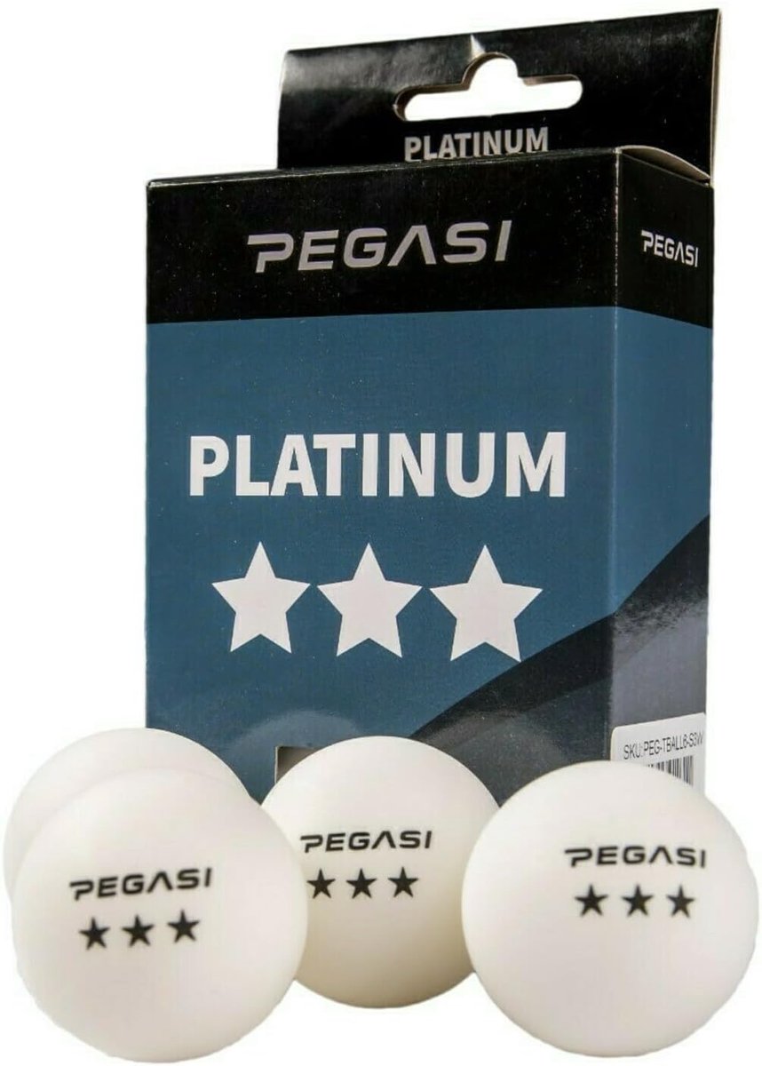 Pingpongballen 3 sterren - wit - 6 stuks - ideaal voor training en competitie - ShopVlot