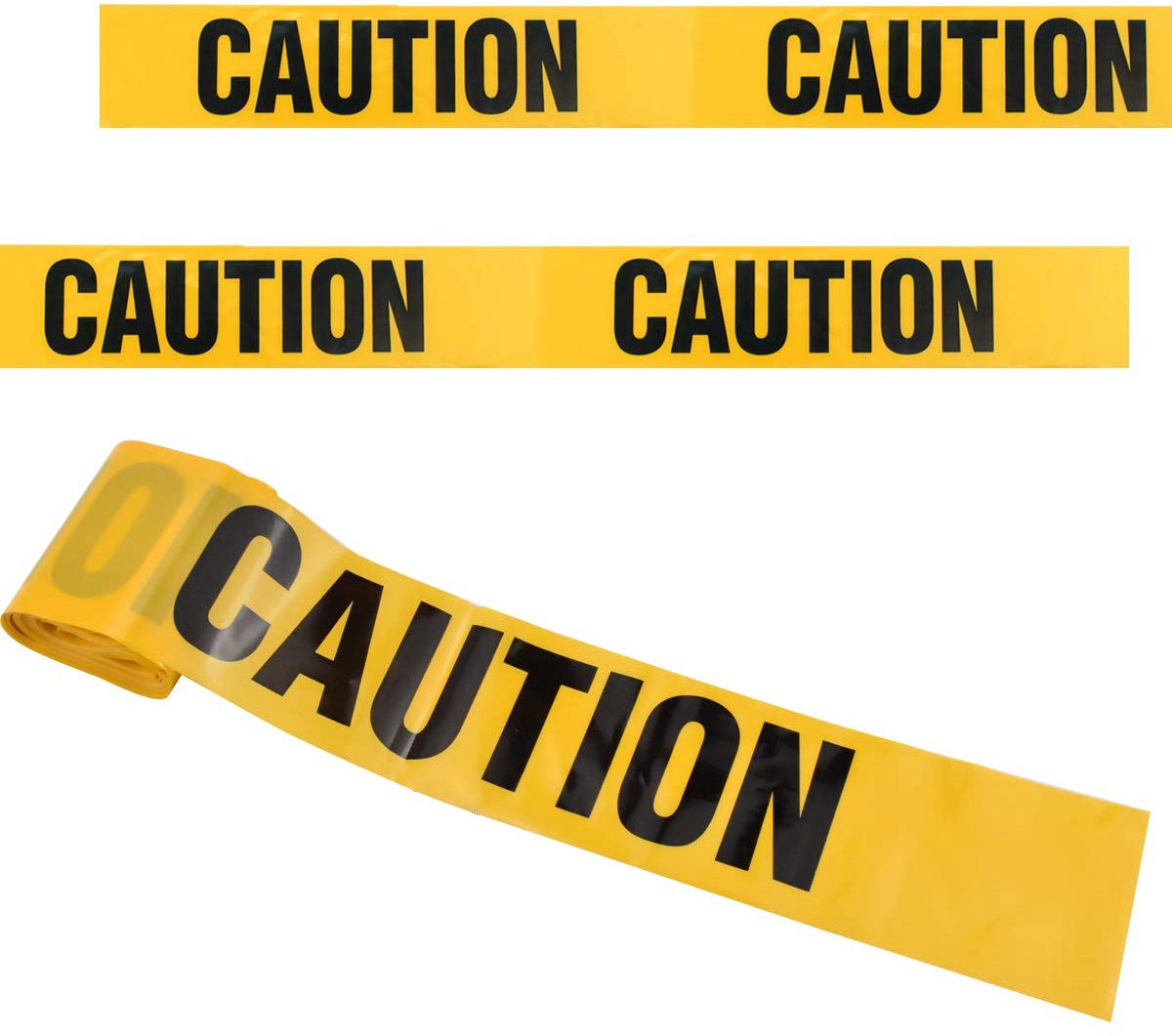 Waarschuwingsband 7,5 cm x 20 m - niet-plakband - hoge zichtbaarheid - ideaal voor Halloween - ShopVlot