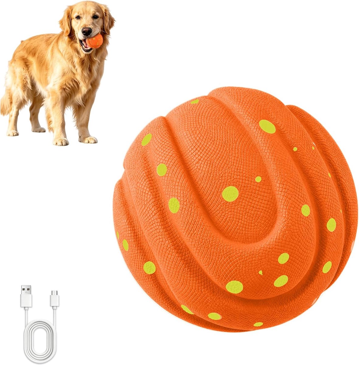 Interactieve hondenbal – 3 speelmodi – USB-oplaadbaar – intelligent honden speelgoed voor actieve honden – ShopVlot