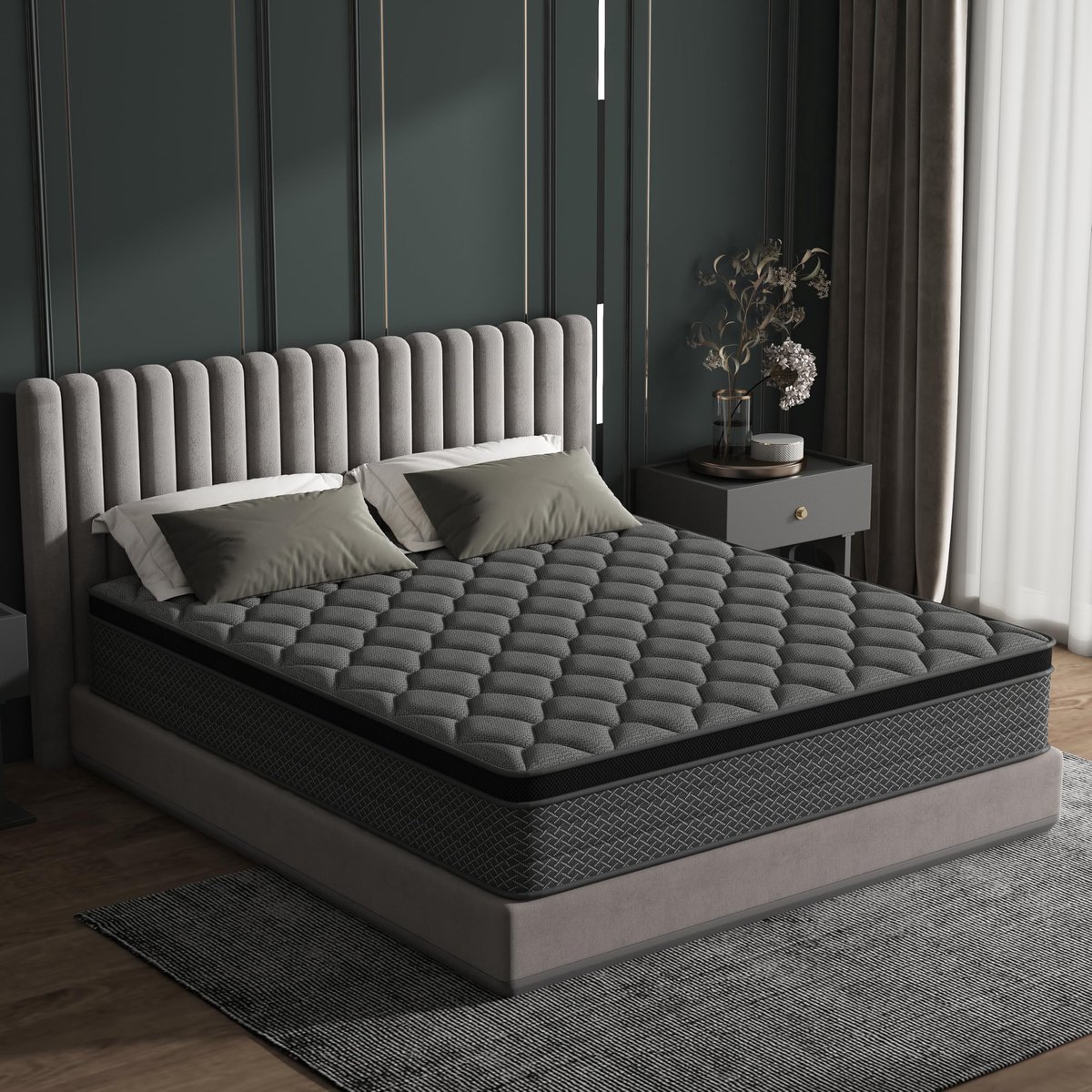 Boxspringmatras 140x200 cm - hardheidsgraad H3 - ergonomische 7-zone - geschikt voor kinderen en volwassenen - ShopVlot