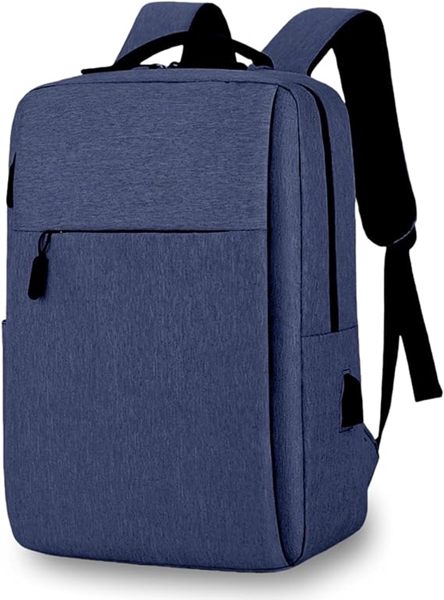 Ulisem - Laptoptas - 15.6 inch waterdichte rugzak voor zaken en reis - Gemaakt van slijtvast polyester - 27x11x41 cm groot - Meerdere opbergvakken - Incl USB oplaadpoort - Geschikt voor mannen en vrouwen - Blauw