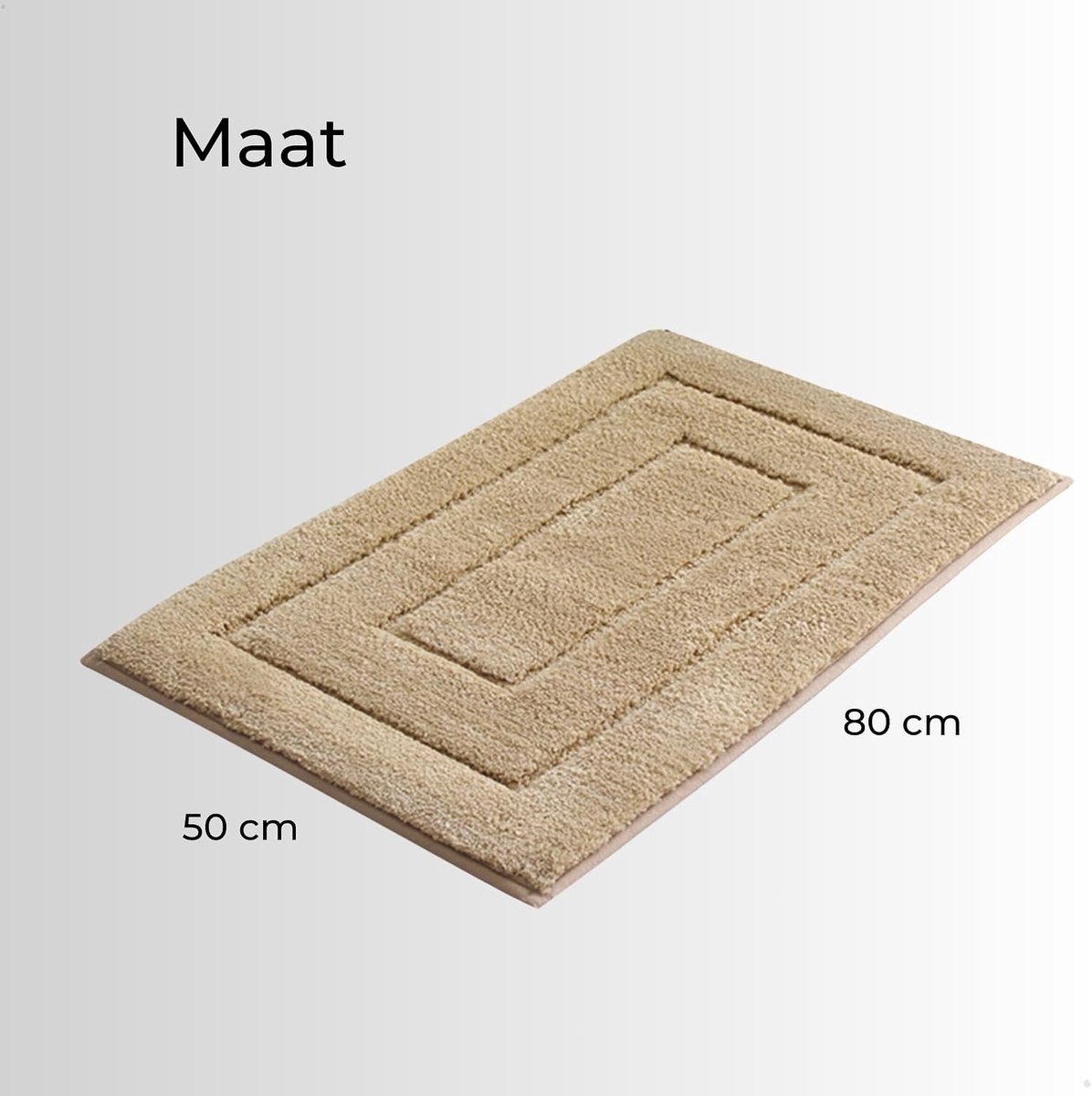 Badmat - 50 x 80 cm - Anti-slip - Zacht - Waterabsorberend - ShopVlot