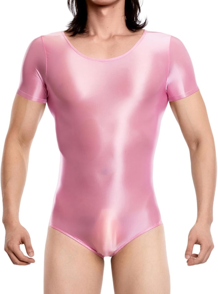 Bodysuit voor mannen - korte mouwen - glanzend - perfect voor cosplay of uitgaan - ShopVlot