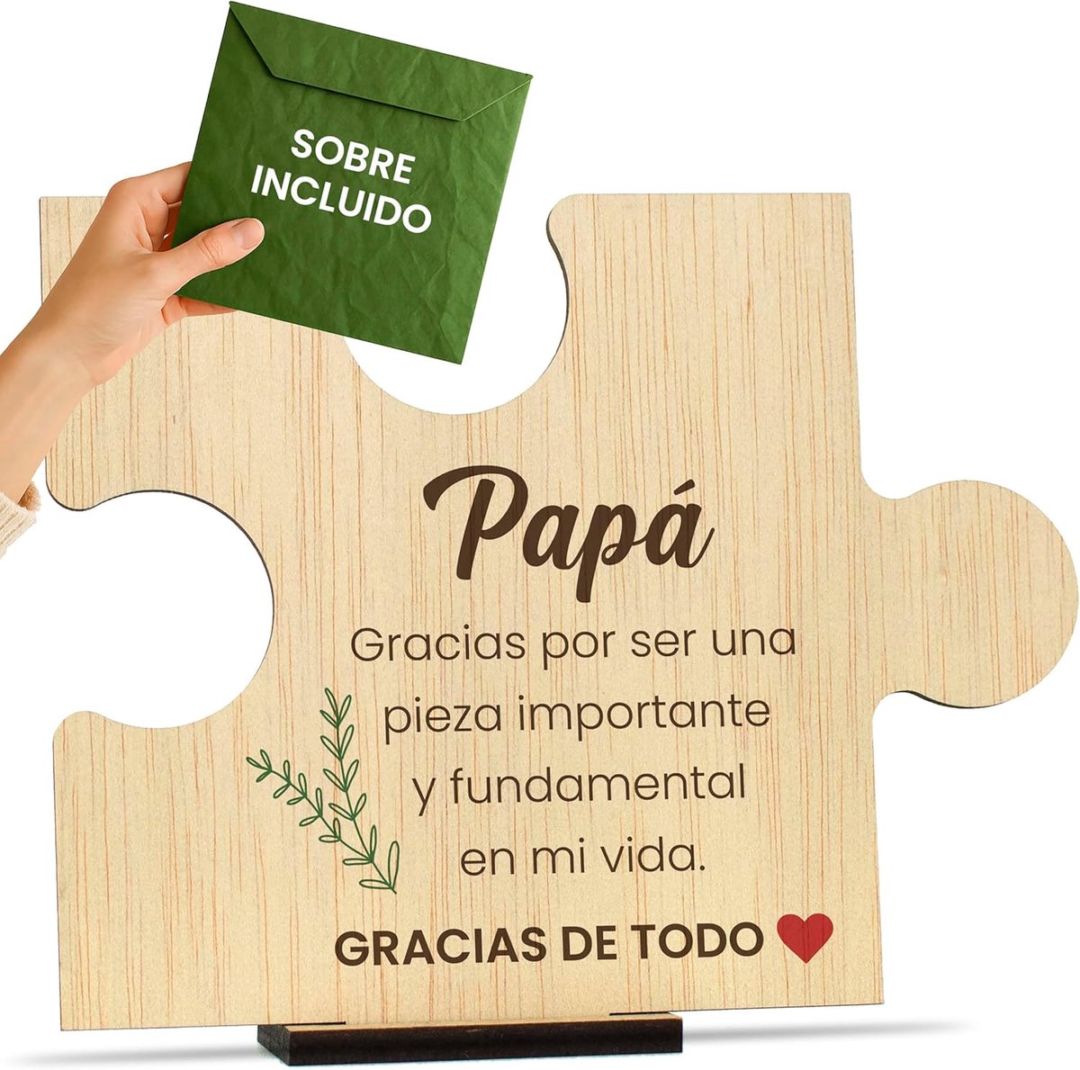 Vaderdagkaart van hout - speciale ansichtkaart - unieke felicitatie voor papa - duurzaam cadeau - ShopVlot
