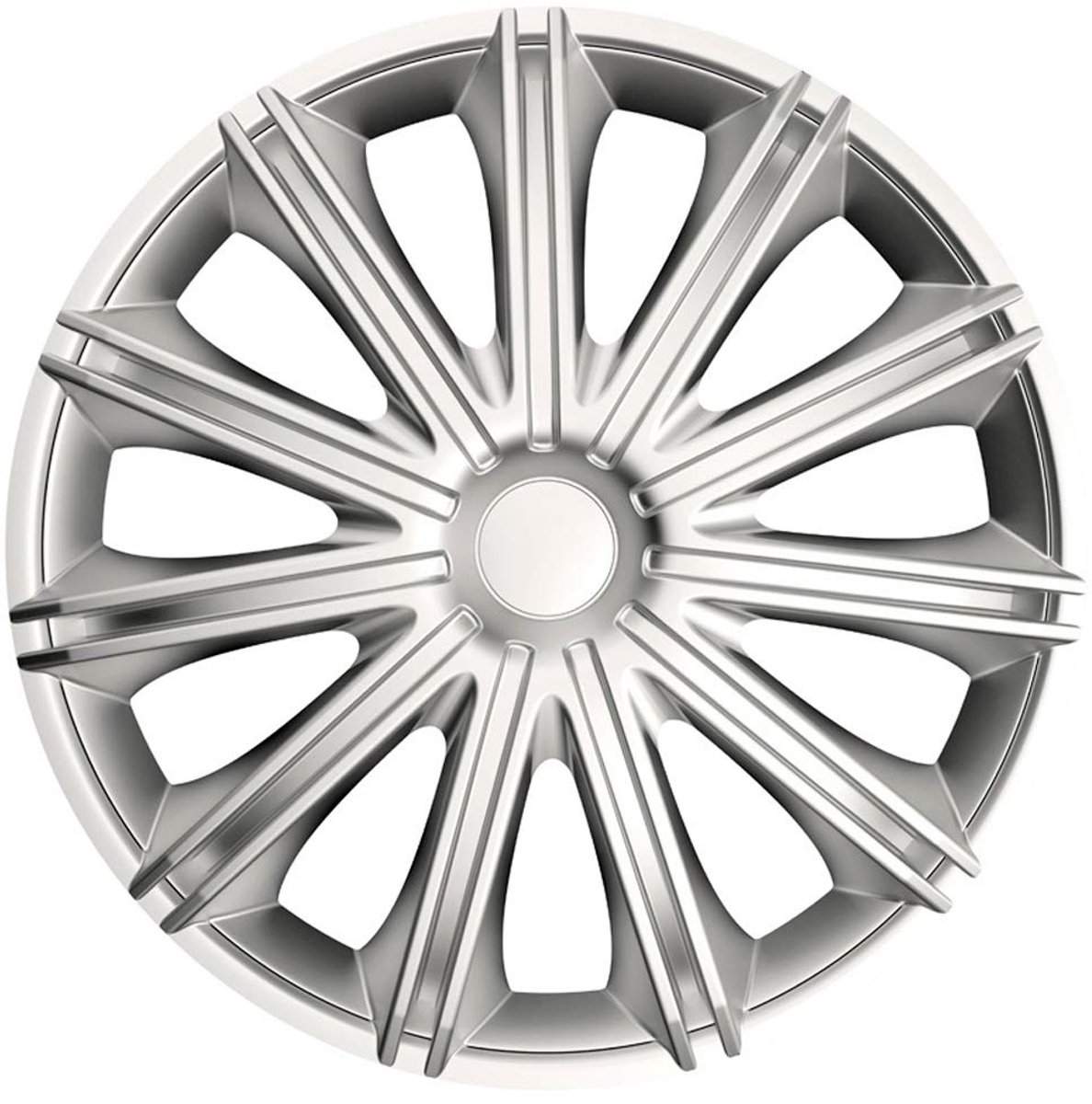 Wieldoppenset 17-inch zilver - 4-delig - moderne uitstraling - beschermt velgen - ShopVlot