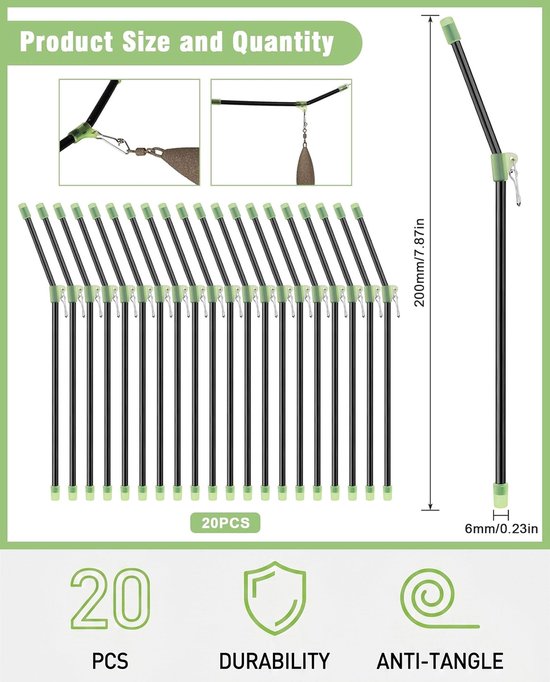 Fishing Anti Tangle Boom Set 20 stuks - Vissen Accessoires - Buisjes Anti Tangle - Ideaal voor karpervissen - ShopVlot — afbeelding 3